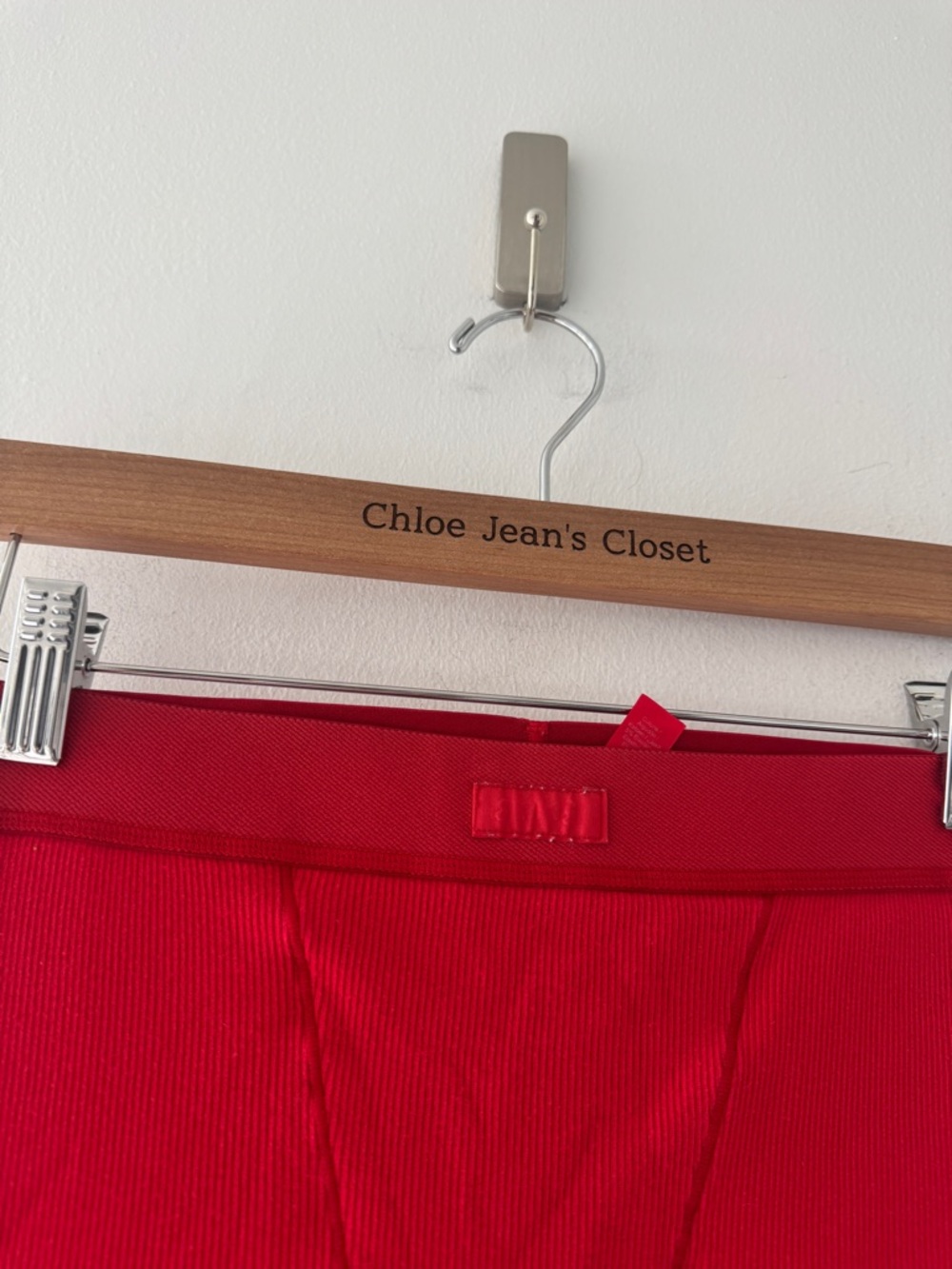 SKIMS Red Cotton Rib Boxers S - Picture 6 of 6